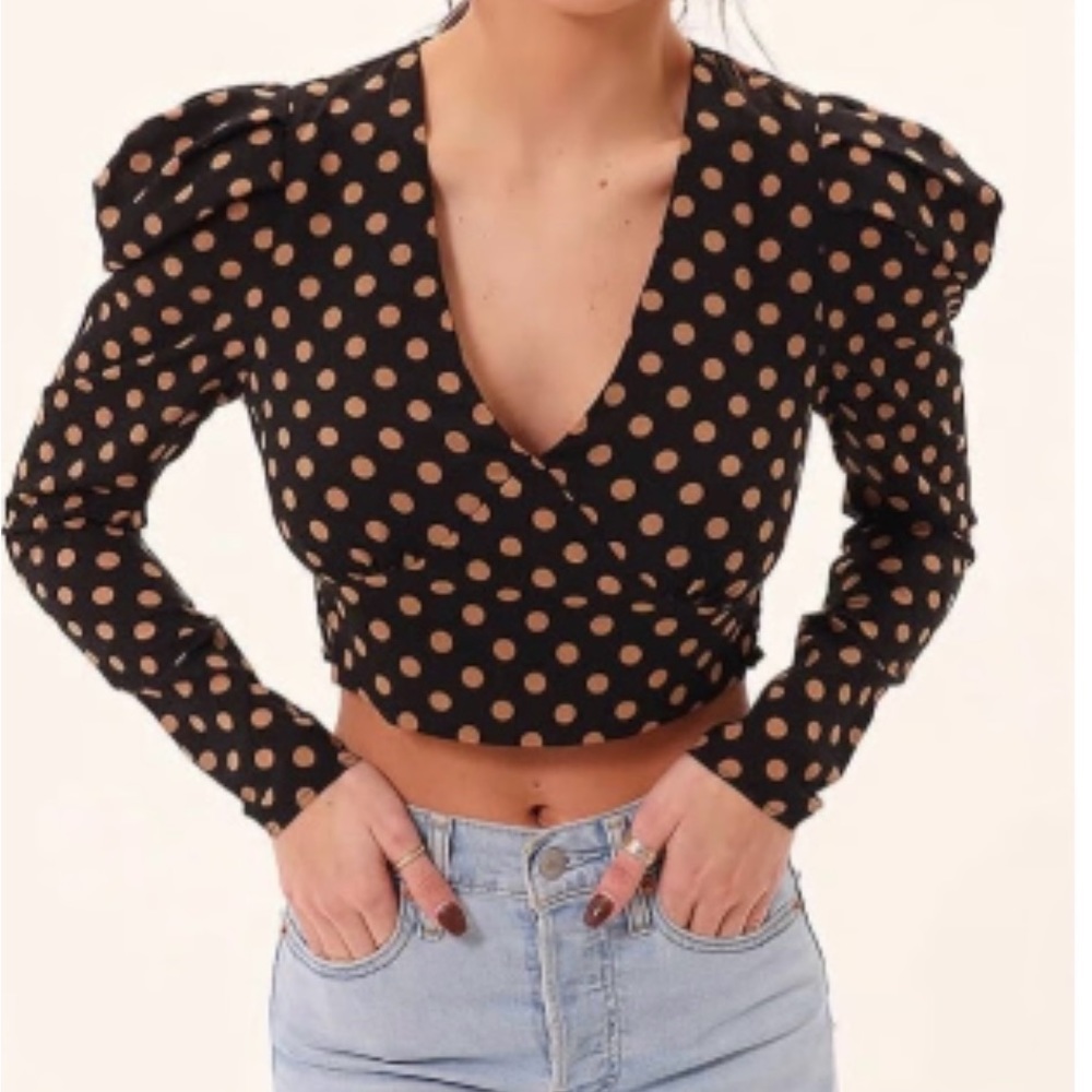 dated 02/19/24 NWT MINKPINK by Revolve Ayat Wrap Crop Top